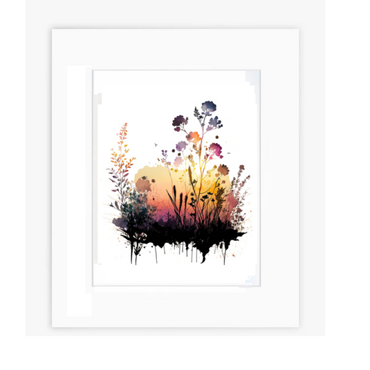 Wall Art - Sunset Wildflowers