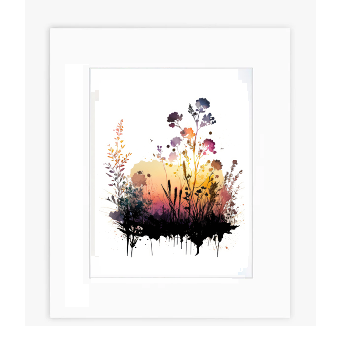 Wall Art - Sunset Wildflowers