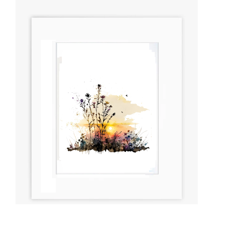 Wall Art - Sunset Wildflowers