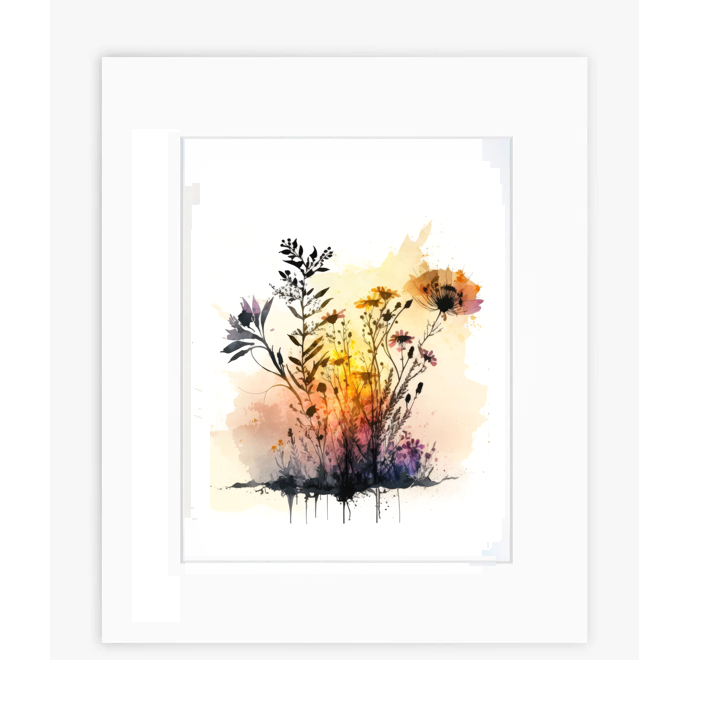 Wall Art - Sunset Wildflowers